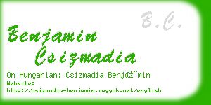 benjamin csizmadia business card